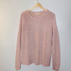 Leo & Nicole light pink slouchy knit pull over sweater Size XL